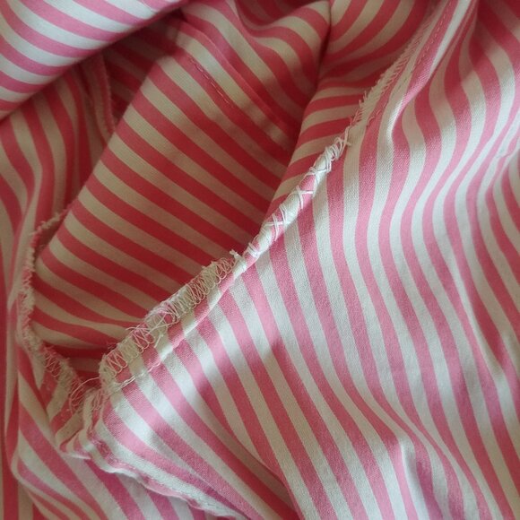 Theory Womens Medium pink white striped button down shirt blouse cotton - Picture 15 of 16